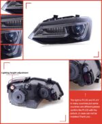 For VW Polo Headlight 2010-20 18 Vento Turn Signals LED Daytime Running Lights New Upgrade Headlamps - Image 3