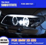 Headlight All LED for BMW X5 E53 2003-2006 Angel Eye LED Lens Daytime Running Light Turn Signal Light - Image 4