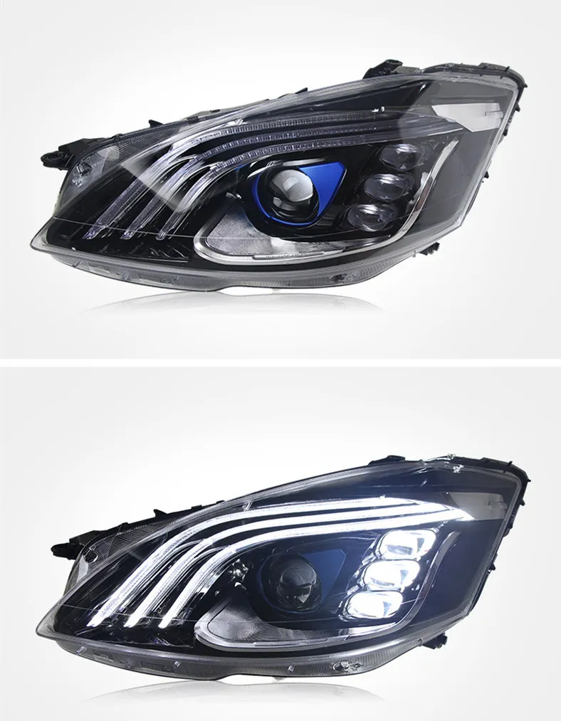 Car Lights For W221 Headlights 2006-2012 S300 S400 Upgrade Full LED Auto Headlight Assembly Maybach Design Front Lamp