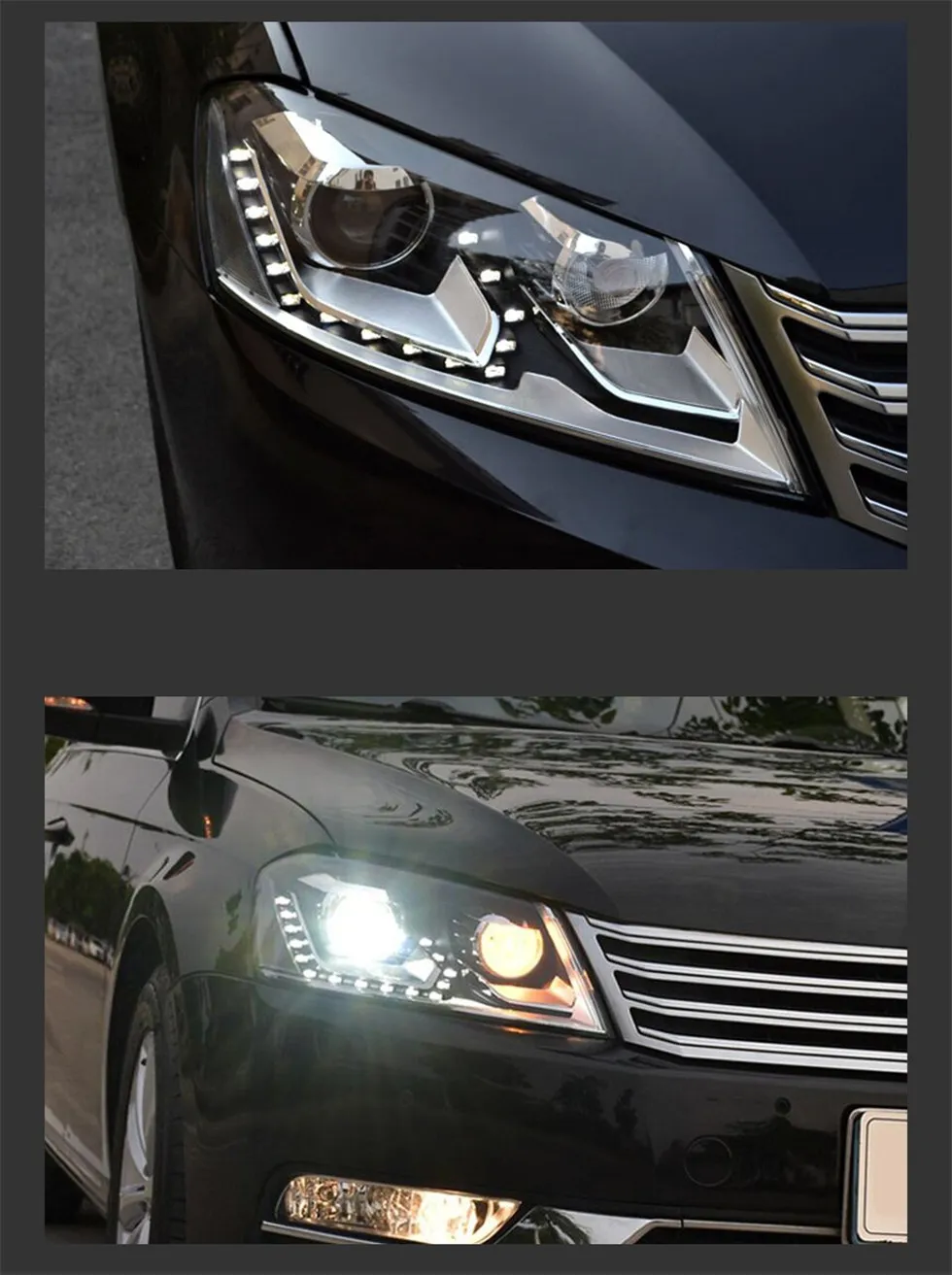 Car Head Lamp for VW Passat B7 20 12-20 16 Passat Europe LED DRL Hid Headlight Angel Eye Bi Xenon Beam Headlights