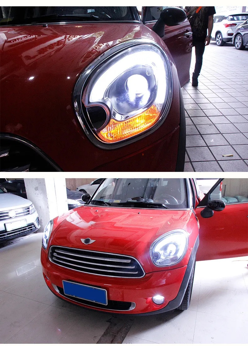 Upgrade For BMW MINI Countryman R60 Heightened with LED Daytime Running Lights Xenon Headlight Assembly