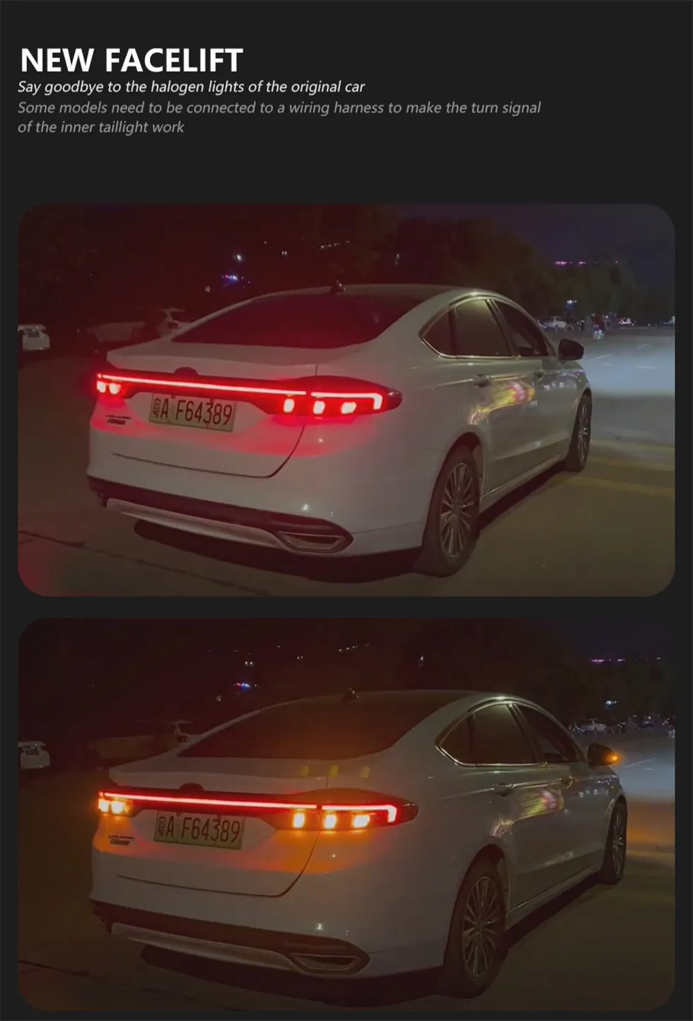 Auto Lamp for Ford Fusion 20 13-20 19 Mondeo LED Tail Lamp LED DRL Dynami Signal Brake Reverse Taillights