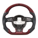 Customized Real Carbon Fiber Racing Wheel for Audi RS3 RS4 Steering Wheel - Image 3