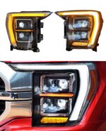 Car Headlights for Ford F-150 Raptor 20 21-2023 Full LED Dynamic Turn Signal Lamp Car Head Lamp Assembly