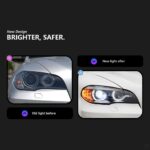 Headlights For BMW X5 E70 20 07-20 10 Upgrade LED Angel Eye Style Front Daytime Light DRL Hid Signal Lamp - Image 2