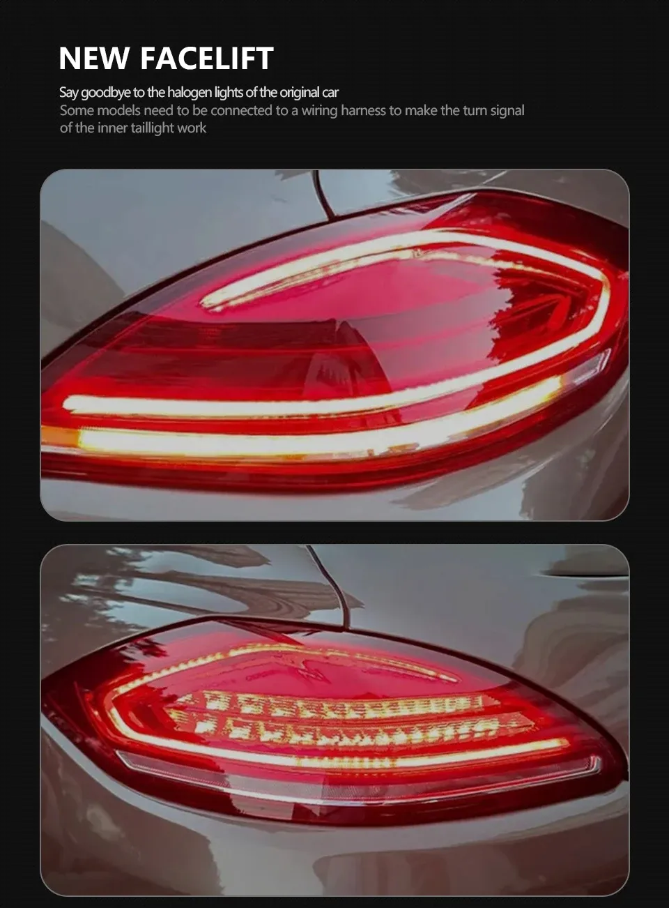 Car Taillight for Porsche Panamera 970 2010-2013 971 LED Brake Light Rear Reverse Turn Signal Tail Lamp Assembly