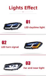 Car Headlights For BMW 5 series F10 F18 2011-20 17 Upgrade G30 Style LED Daytime Light Dual Lens Headlight - Image 4