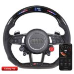 Racing Custom Style Steering Wheels for AUDI R8 TT TTS LED Display Shift Lights Steering Wheel - Image 4