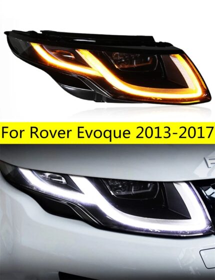 High Beam Front Lamp for Range Rover Evoque 20 13-20 17 LED Dual Beam Lens Daytime Running Lights Signal Headlights