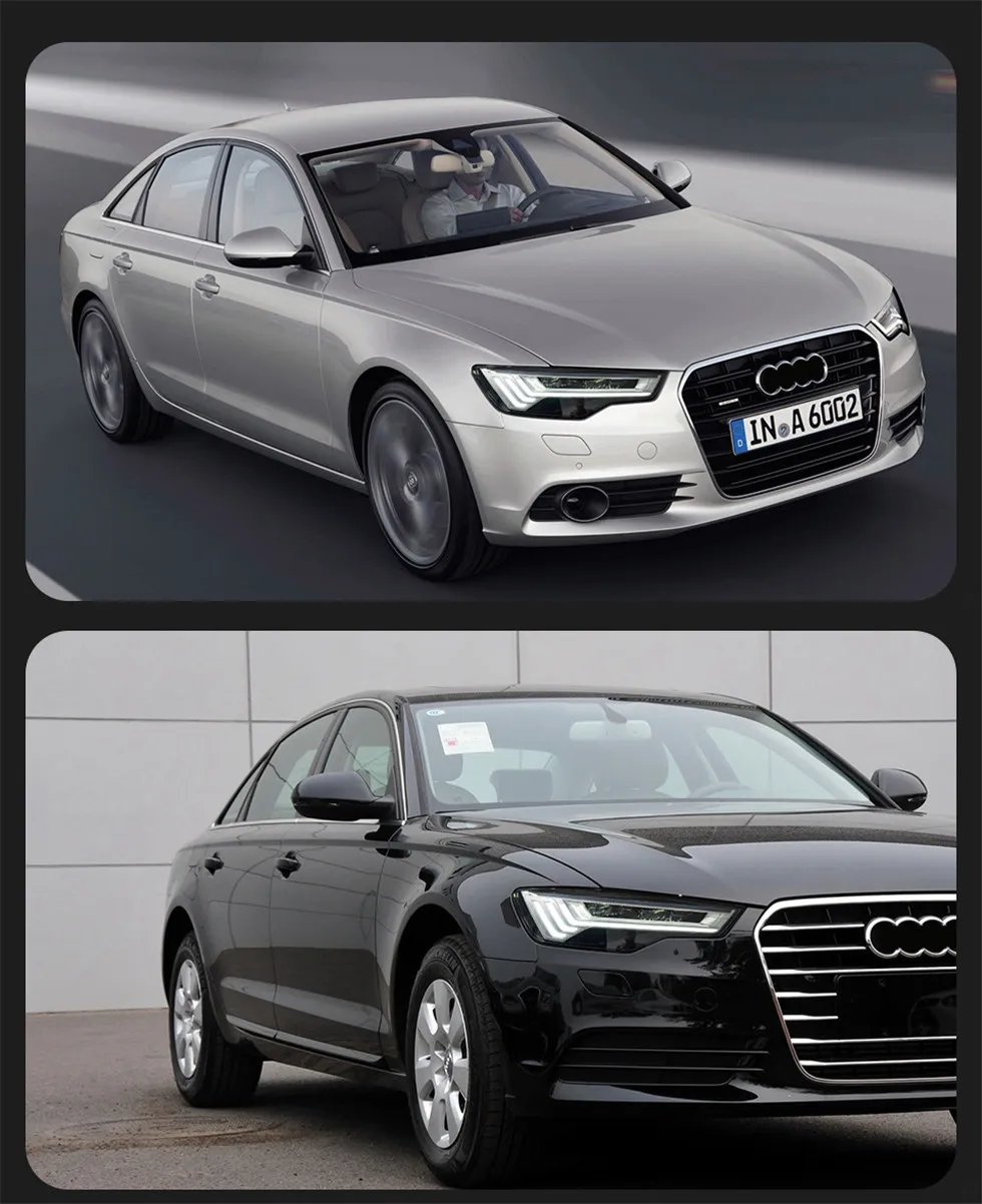 LED Headlight for Audi A6 Headlights 2012-20 15 Upgrade C8 Design DRL Dynamic Signal Front Lamp Accessory