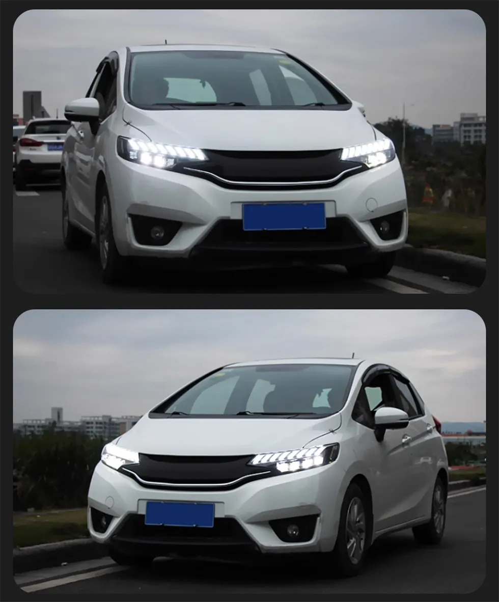 Headlight Assembly For Honda Fit Jazz Headlights 20 14-20 20 4 lens Signal Upgrade LED Daytime Running Light