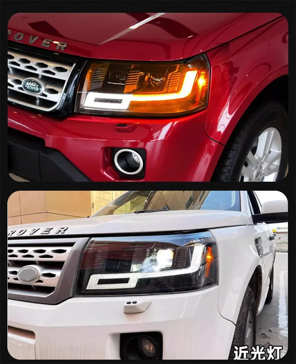Car Lights for Freelander2 LR2 20 07-20 15 LED Auto Headlight Assembly Upgrade Front Lamp Exterior Accessories