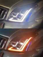 Auto Headlights for Toyota Prado LC120 2003-2009 LED Lens Head Lights High Beam Turn Signal Running Light - Image 4