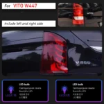 For BENZ VITO W447 2014-20 20 LED Tail Lamp DRL Turn Dynamic Signal Brake Reverse Auto Taillights - Image 6