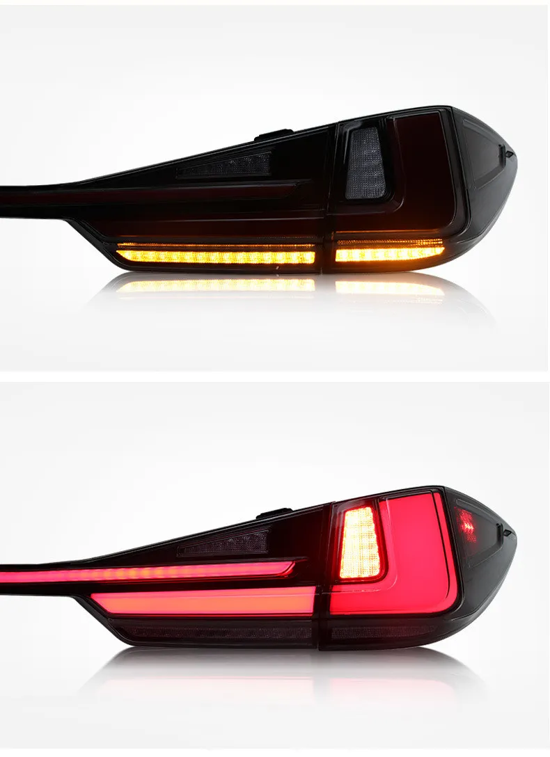 Car Rear Taillights For Lexus RX Series 20 16-20 22 LED Stop Taillight Through Style Streamer Turn Signal Driving Lights