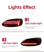 LED Taillight for VW Scirocco 2009-20 17 Tail Lamp Rear Brake Lights Streamer Signal Reverse Highlight Taillights - Image 5
