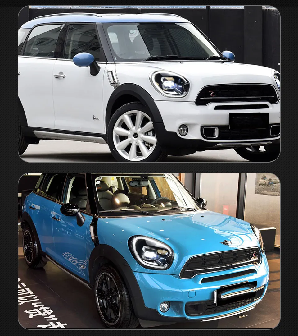 for MINI R60 LED Headlight 2010-20 16 Countryman Headlight Projector Lens DRL LED Low Beam Signal Light