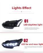 For Cadillac CT5 20 19-2023 Headlamp Assembly Modified With LED Crystal Lens Running Horse Daytime Running Light - Image 4