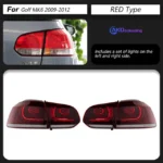 Cars Tail Lights For VW Golf 6 Golf6 MK6 R20 2009-2012 Taillights LED DRL Running Lights Fog Lights Dynamic Signal Light - Image 6