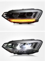 VW Touran 20 16-20 19 Headlight Assembly Upgrade LED Lens Headlight Daytime Running Light Dual lens High Beam - Image 5