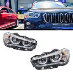 Headlight For BMW X1 F48 20 16-20 20 F49 Car Front Lamps DRL Styling Yellow Turn Signal Headlights Assembly - Image 2
