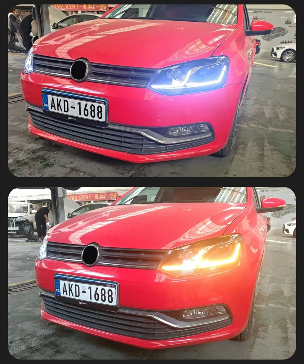 Car Styling For VW Polo 20 11-20 17 Vento Bi Xenon Beam LED Dynamic Signal Lamp Front Headlights