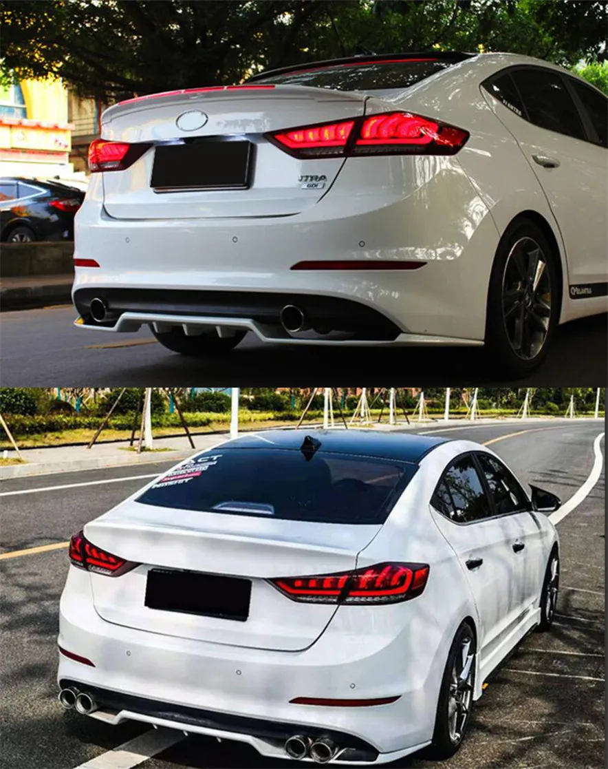LED Taillights for Elantra 20 16-20 20 DRL Turn Signal Lights Rear Brake Reversing Tail Light Assembly