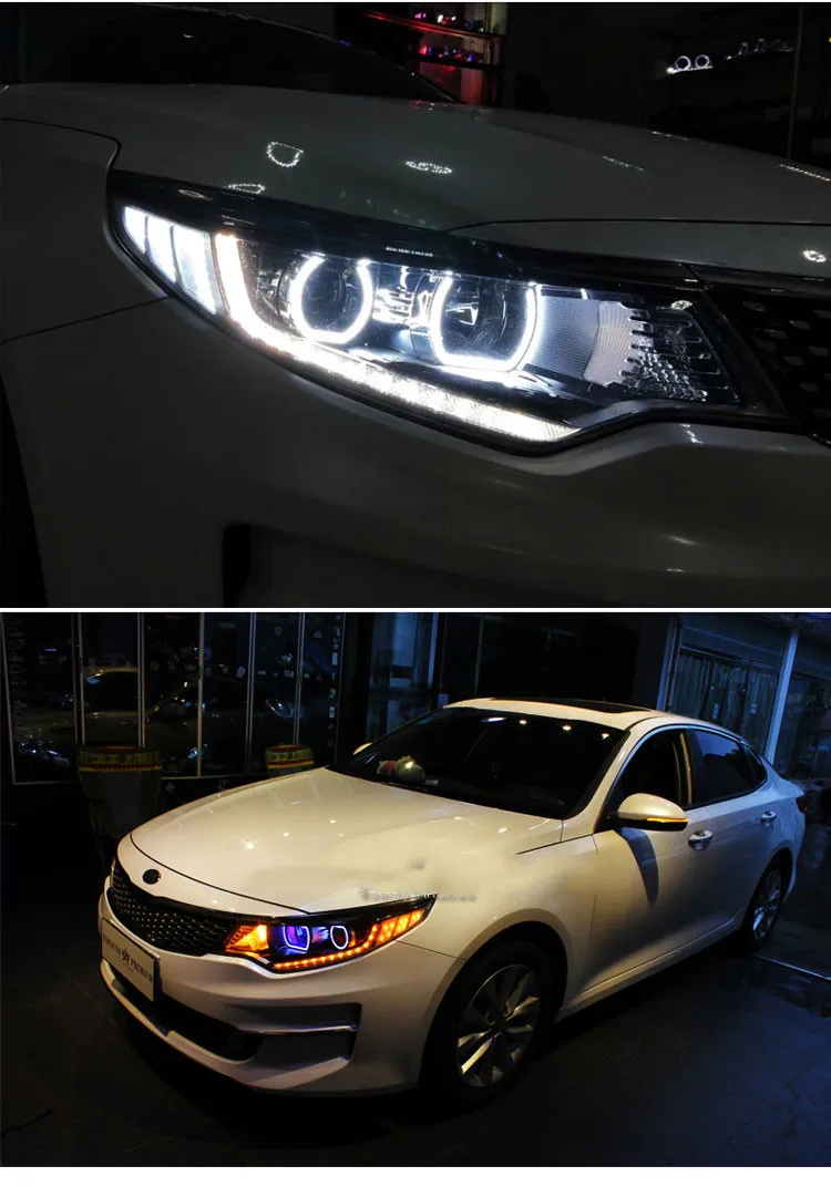 Head Lamp for KIA K5 Optima LED Headlight 20 15-20 18 Headlights K5 Optima DRL Turn Signal High Beam Angel Eye Projector Lens