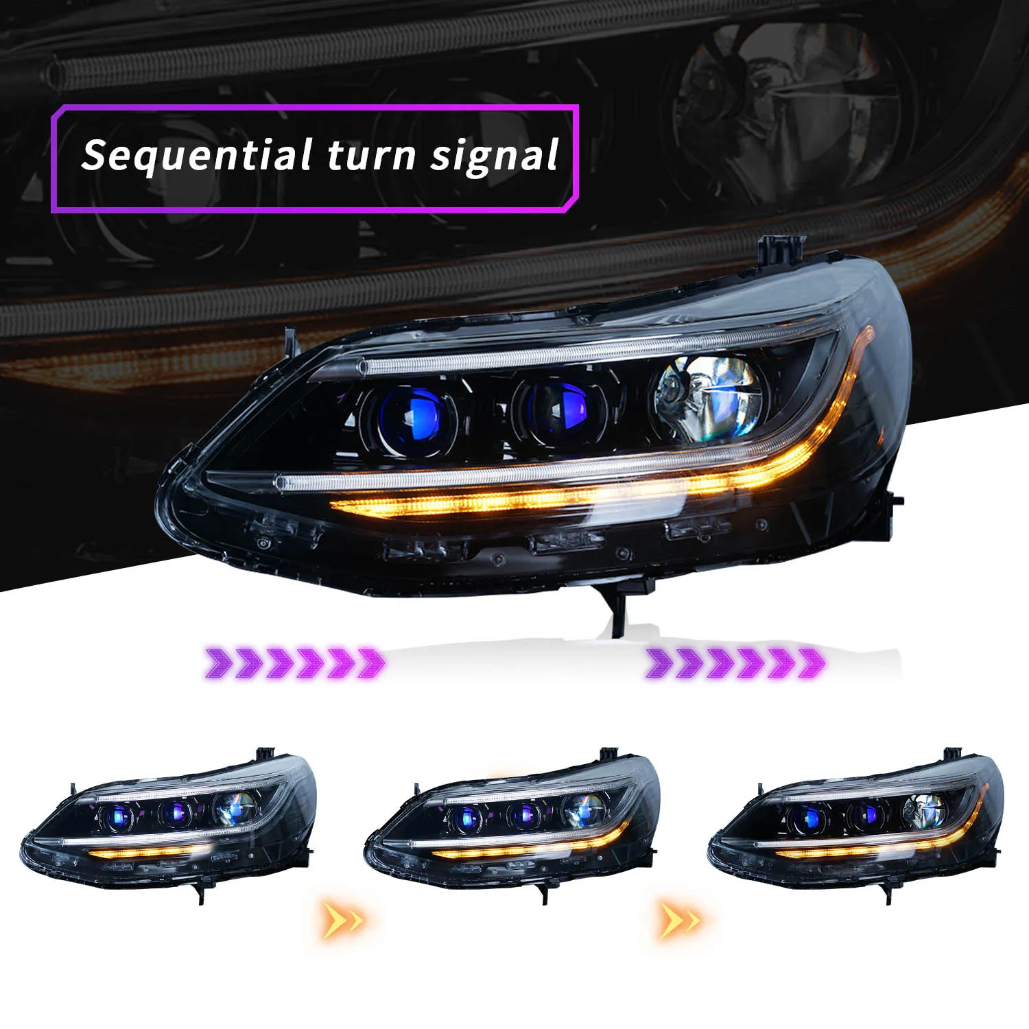 Car Headlights For CRUZE 20 16-20 19 Headlights Fog Light Day Running Light DRL LED Bi Xenon Bulb Front Lamp
