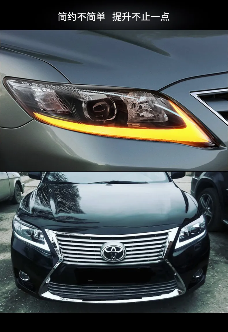 Car Styling For Toyota Camry 2009-2011 Car Dynamic Turn Signal LED Headlight Assembly Upgrade LED Street Lights