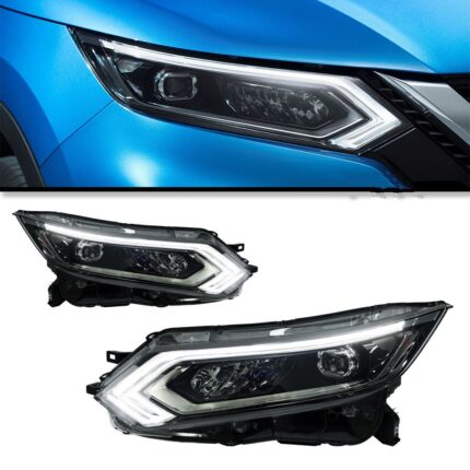 Car Lights For Nissan Qashqai 20 17-20 20 Front LED Headlight Daytime Running DRL Head lamp Low High Beam Lens