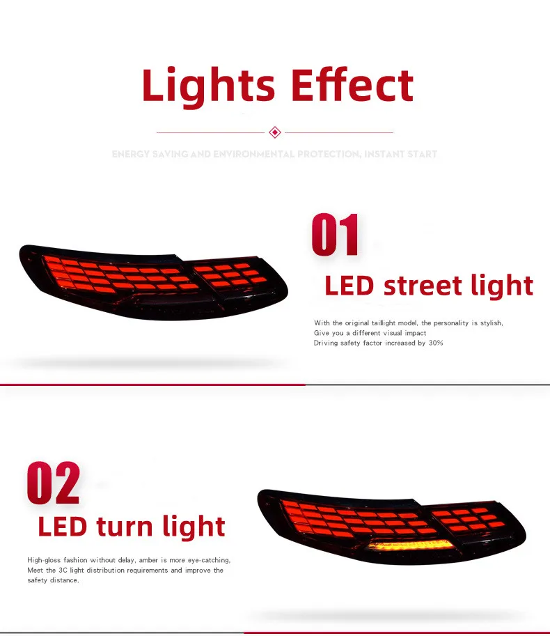 Full LED Bulb Taillight For BENZ S Class Coupe Tail Lights New LED Driving Light Brake Turn Signal Assembly