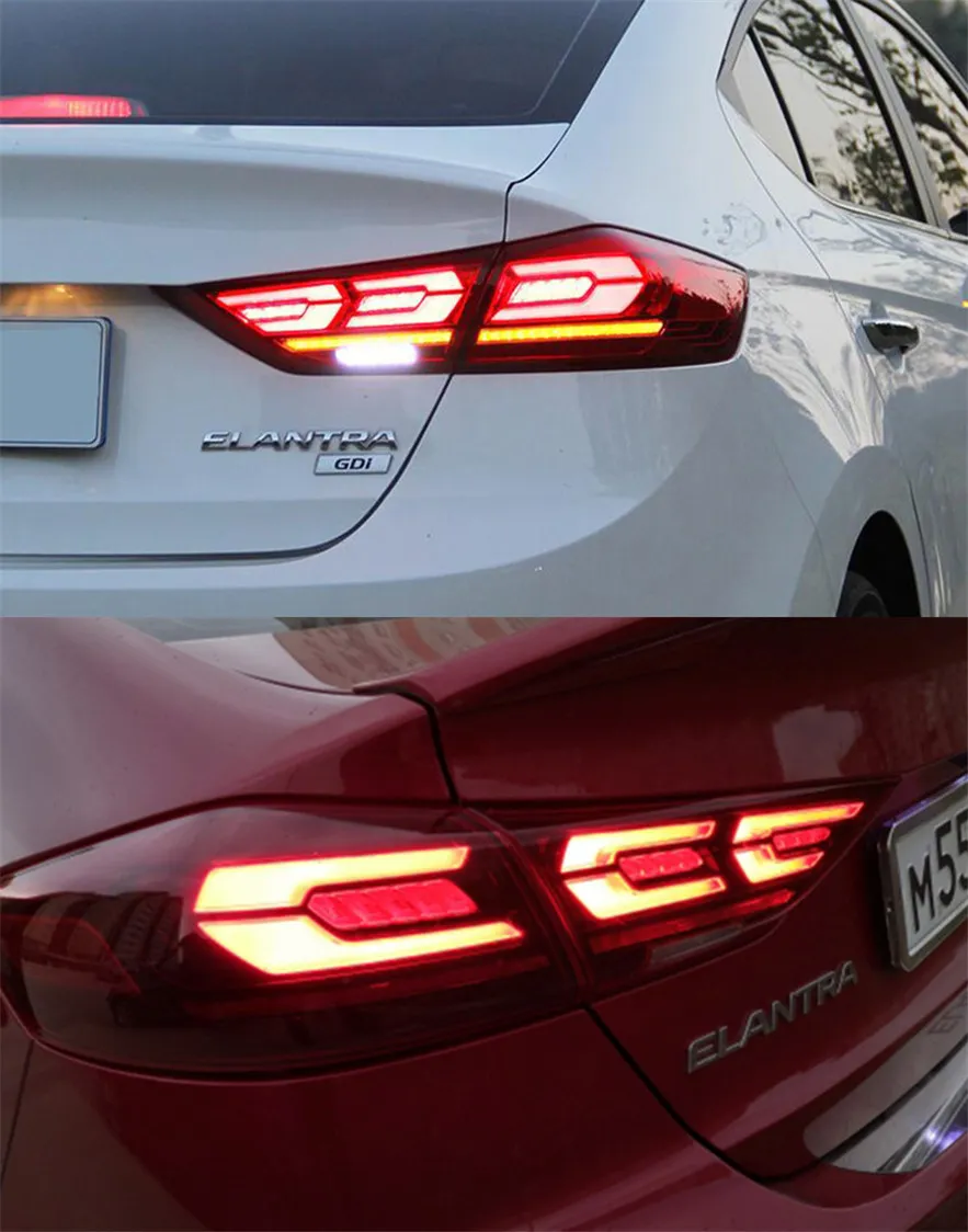 Cars For Hyundai Elantra 20 16-20 20 Taillights Rear Lamp LED DRL Running Signal Brake Reversing Parking light