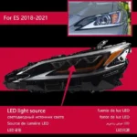 Car Lights For Lexus ES Es200 ES260 ES300h Head lamps LED Headlight 20 17-2021 DRL Turn Signal Light Replacement - Image 6