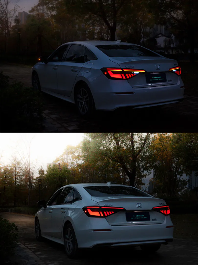 Car Taillights Assembly For Honda Civic X G11 2022-2023 LED Rear Lamp Turn Signal Brake Reversing Lights Stop Lamp
