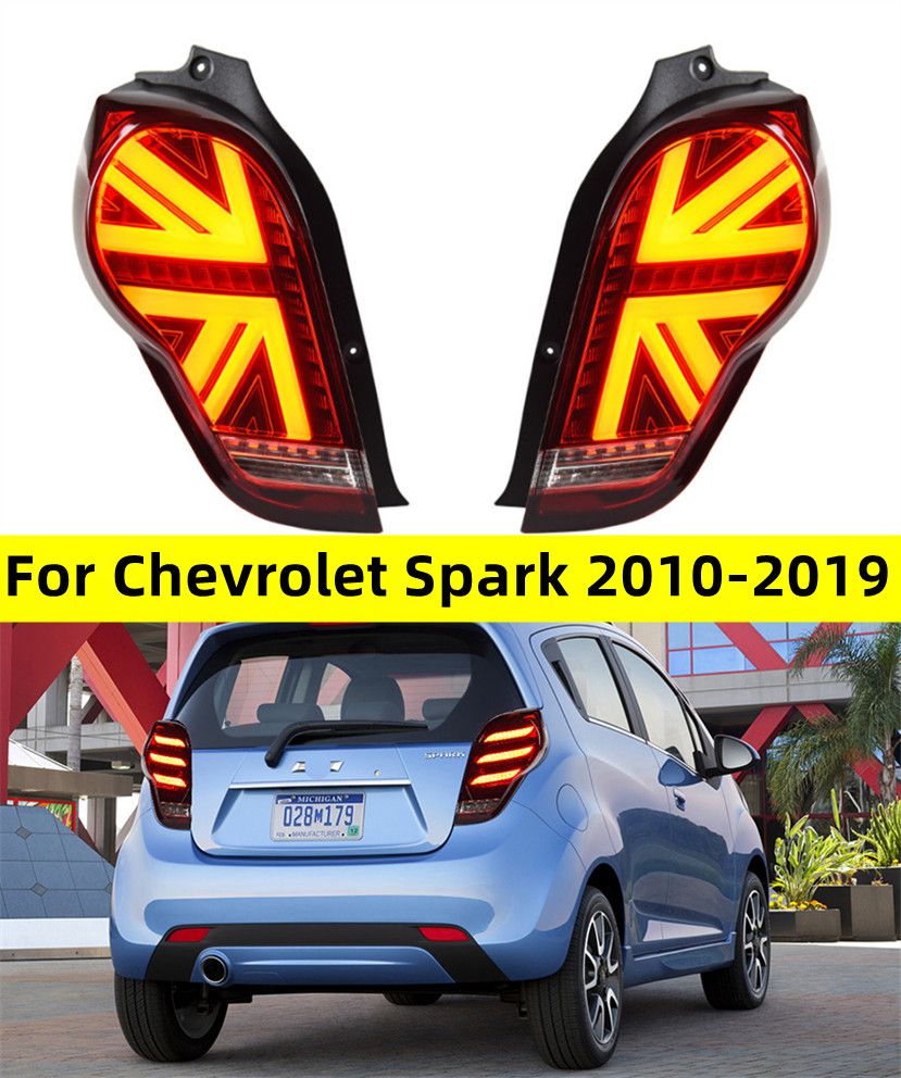 8b89de0c-5736-4482-9d77-f1ccb8db0dda Car Taillight for Chevrolet Spark 2010-20 19 LED Brake Reverse Lights Dynamic Turn Signal Light Tail Lamp Assembly - Image 1
