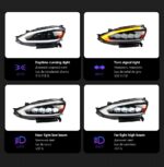 Nissan Sylphy Sentra 20 16-20 19 DRL Angel Eye Dynamic Design Turn Signal Light Front Lamp Assembly - Image 3