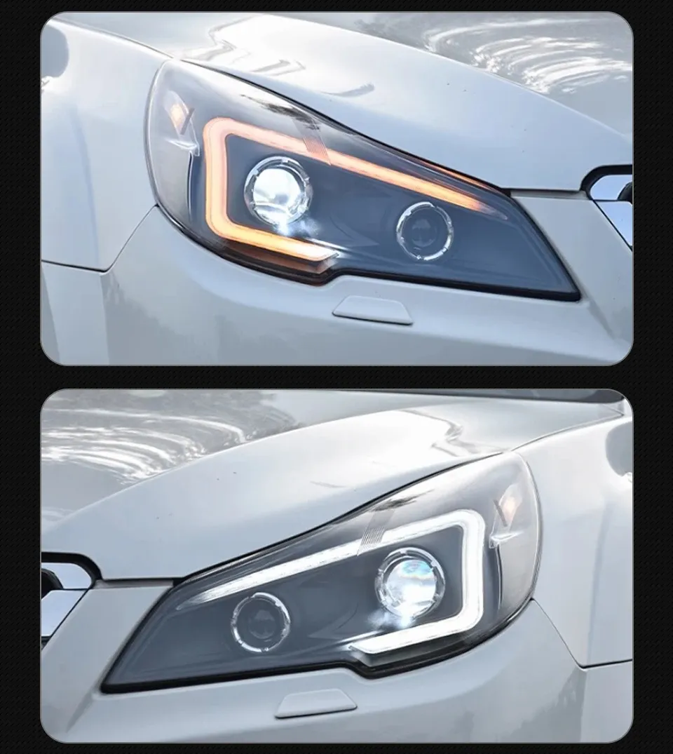 For Subaru Legacy 20 10-20 15 Outback LED Head Lamp LED DRL Assembly Upgrade Dynamic Signal Headlights