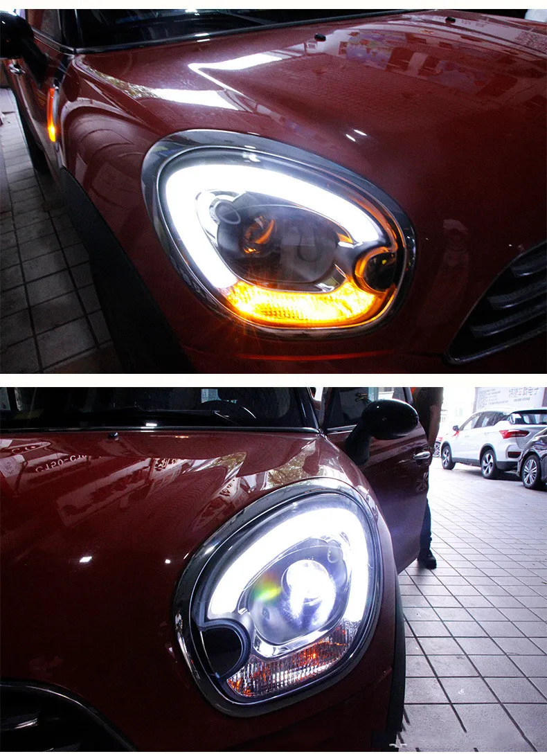 Upgrade For BMW MINI Countryman R60 Heightened with LED Daytime Running Lights Xenon Headlight Assembly
