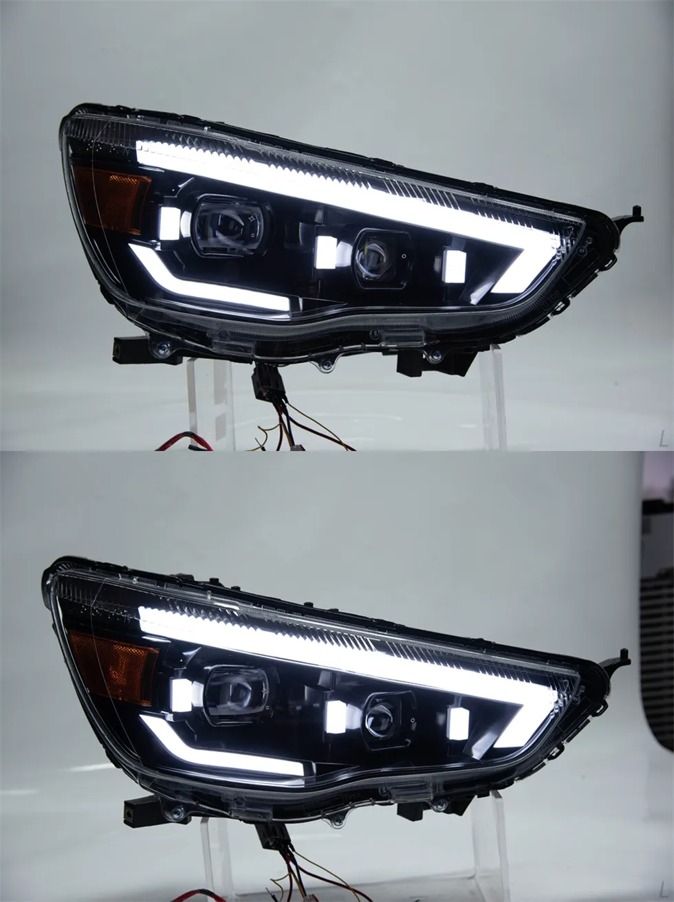 Car Headlight Assembly for Mitsubishi ASX 2013-20 19 LED Headlight DRL High Low Beam Bi LED Head Lamp Accessories