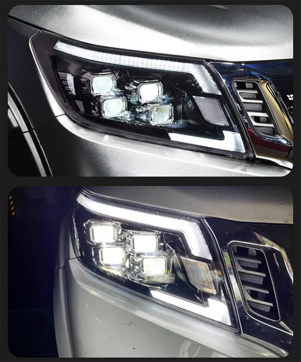 Headlights For Navara Headlights 20 14-20 21 NP300 Frontier LED Headlight LED DRL Auto Daytime Light