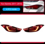 Car Tail Lights For Hyundai Elantra Taillight 20 11-20 16 LED Tail Lamp+Turn Signal+Brake+Reverse LED Light - Image 6