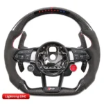 Racing Custom Style Steering Wheels for AUDI R8 TT TTS LED Display Shift Lights Steering Wheel - Image 7