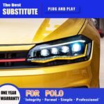 Car LED Headlights for VW POLO 20 19-20 22 LED Dynamic Moving Turn Signal Lamp Head Lights Auto Assembly