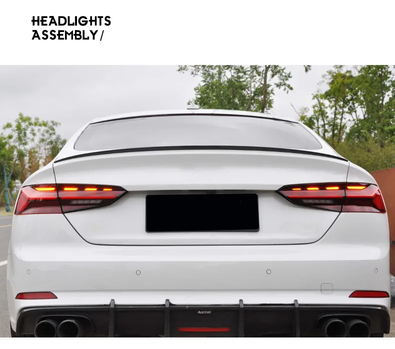 Car Taillight for Audi A5 Tail Lamp 20 17-20 20 S5 LED Light Animation Turn Signal Lights Reverse Brake Lamp