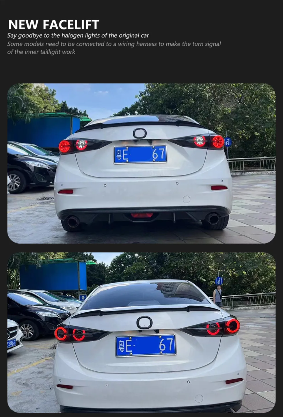 Auto Taillight For Mazda 3 LED Taillight 2014-20 19 Axela Styling LED Running Lights Sequential Signal lamp