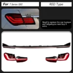 Car Taillights For BMW 7 Series G11 G02 Tail Lights G12 Style LED Turn Signal Tail Light DRL Brake Reverse Stoplight - Image 6