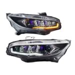Headlight Assembly For HONDA CIVIC 10th 20 16-20 21 LED Running Lights Upgrade Dual Lens Star Diamond Style Headlights - Image 3