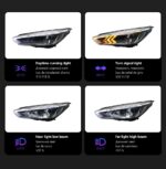 Headlight LED for Ford Focus 20 15-20 17 LED Headlights Upgrade Dynamic Turn Signal Headlamp Assembly - Image 4