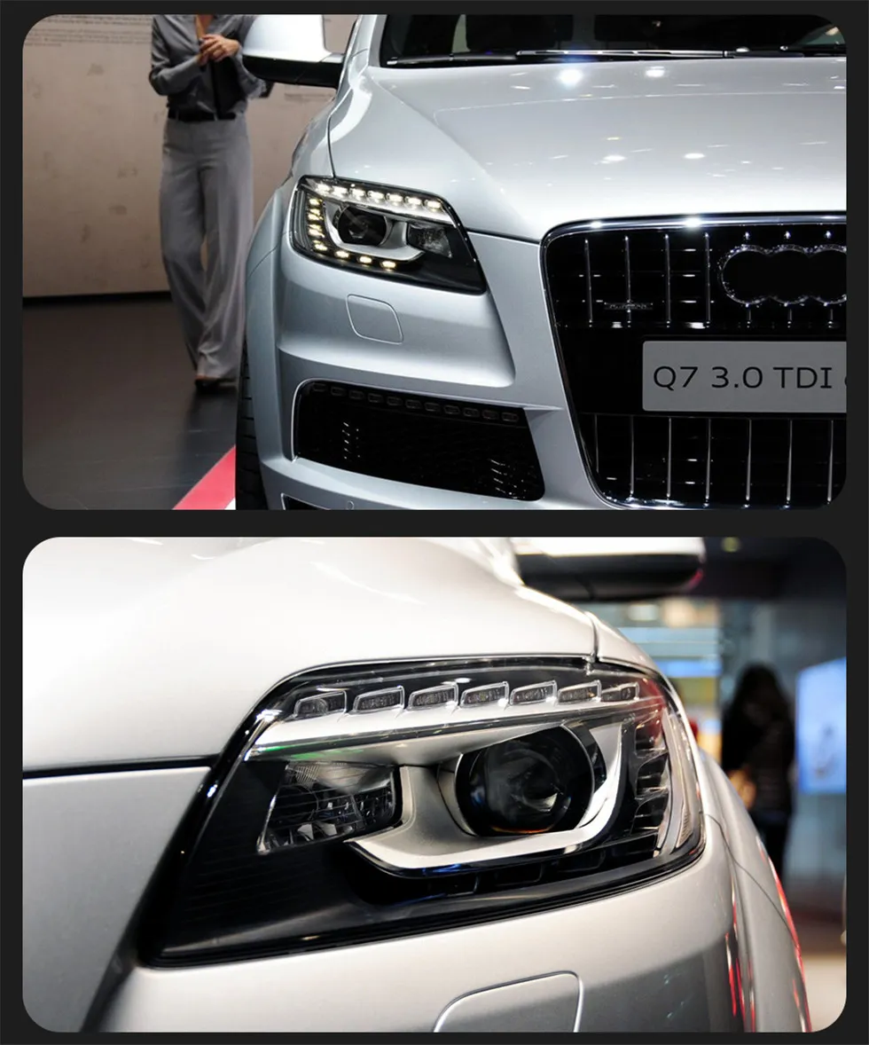 Headlight For AUDI Q7 LED Headlight 2006-2009 Headlights Q7 Tear Eye Style LED Daytime Running Lights Front Signal Lamp